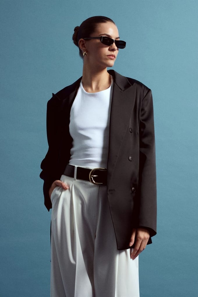 Dames Crepe Blazer Jas