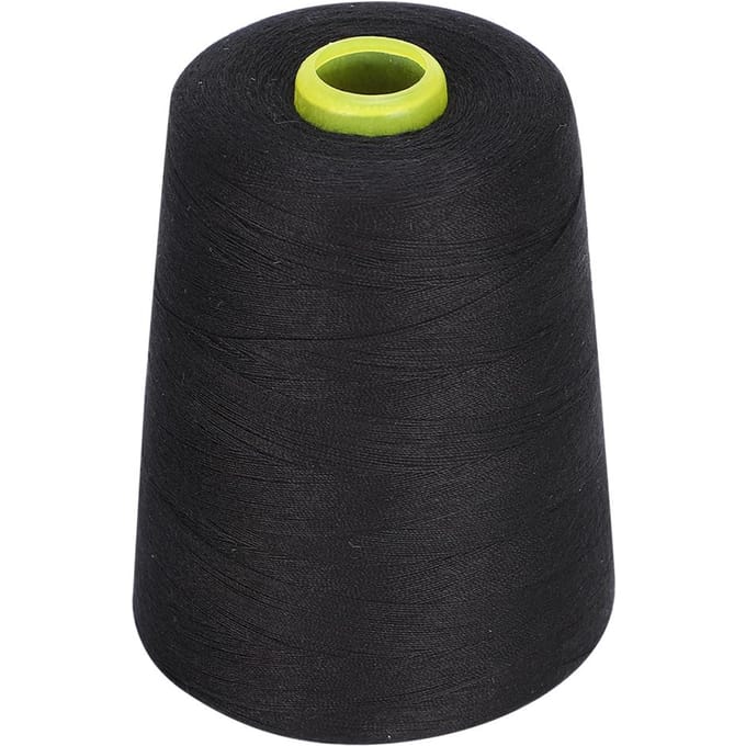 Fil pour machine à coudre 8000 yards Polyester de haute qualité Accessoires de vêtements ménagers(Noir ) black