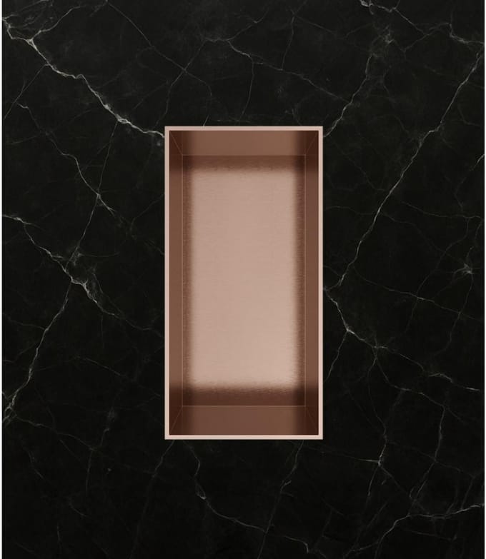 Hotbath &More BOX015F inbouwnis 30x15x10cm zonder frame geborsteld koper PVD
