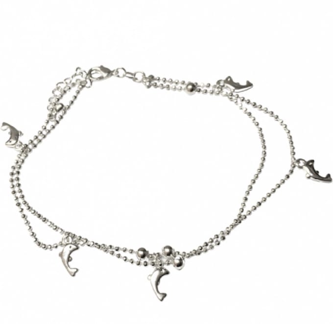 Enkelkettinkje Dolfijntjes- Zilverkleur - Charme Bijoux