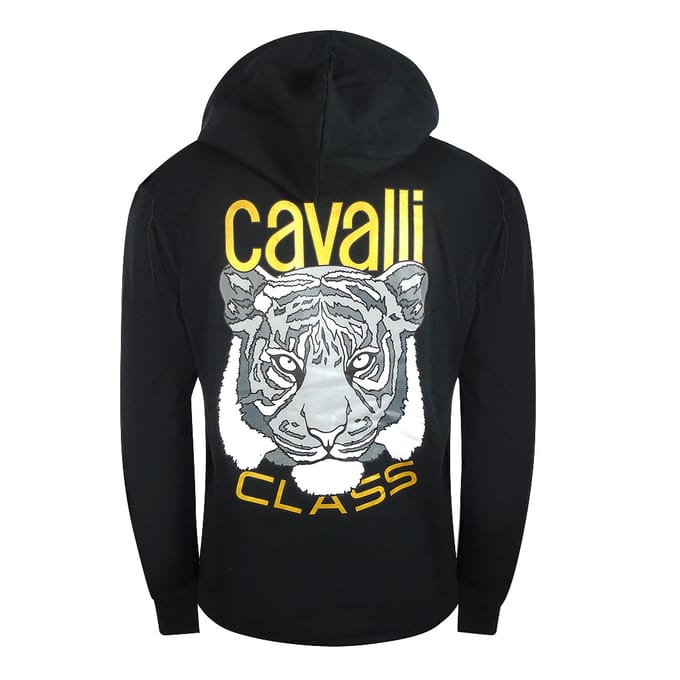 Cavalli Class Bold Tiger Graphic Zwarte Hoodie