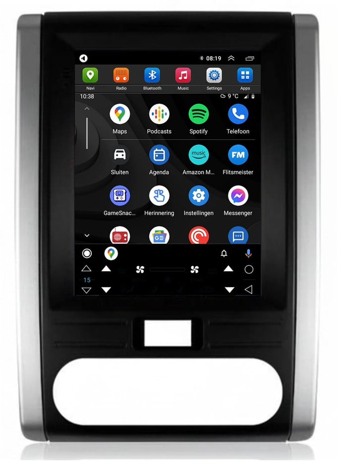 Carplay autoradio geschikt voor Nissan X-Trail | 2008 t/m 2012 | Android 13 | Draadloos Apple Carplay & Android Auto | 2GB + 32GB | Tesla Style | 8-Core processor | Davilon | 2025 model | 2008 2009 2010 2011 2012 | Bluetooth & Wifi
