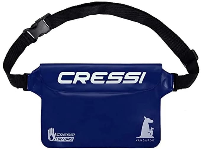 Cressi Kangaroo Dry Pvc Fanny Pack Uitrustingstas Blauw