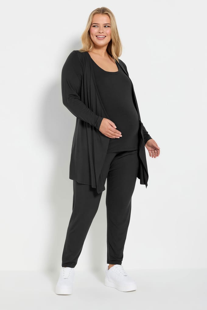 Bump It Up Maternity Vierdelige Zwangerschapsset In Zwart Size 48