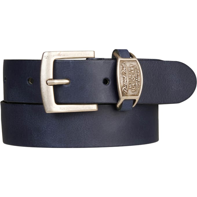 Petrol Industries - Heren Leren Riem - Blauw