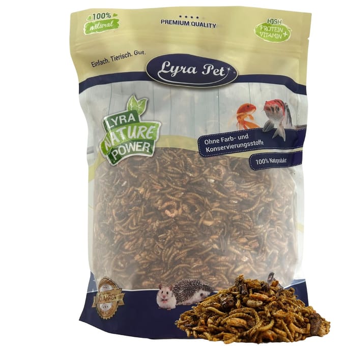 1 kg Lyra Pet® Protein Boost Insectenmix - met meelwormen, garnalen & sprinkhanen