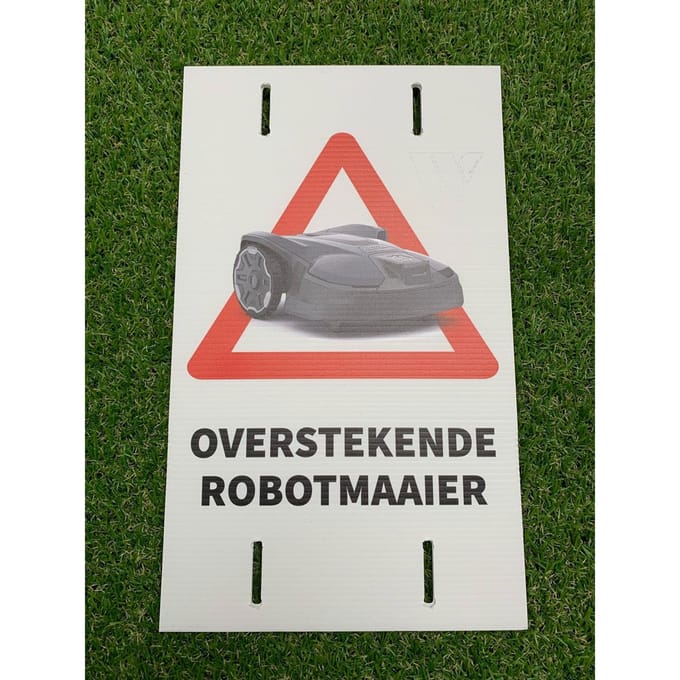 Bordje overstekende robotmaaier 37x23 nl