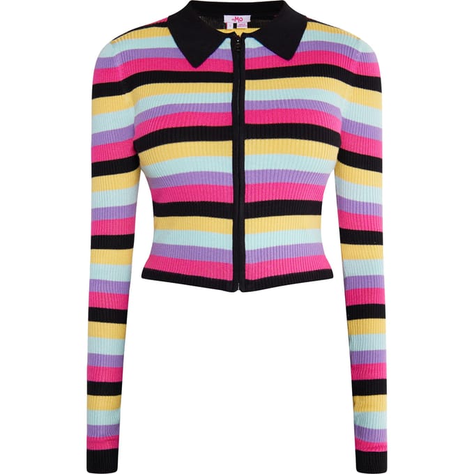 Mymo Kort vest Dames Zwart Veelkleurig