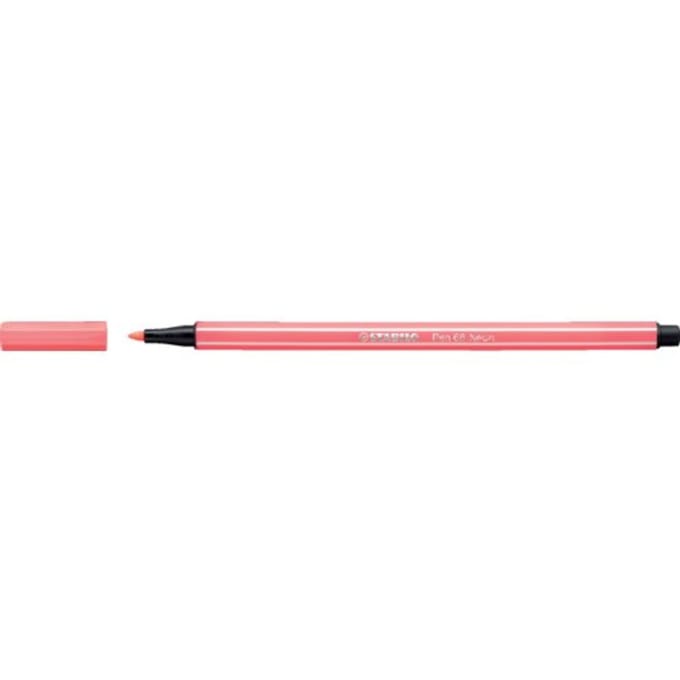 STABILO Pen 68 - Premium Viltstift - Neon Rood - per stuk