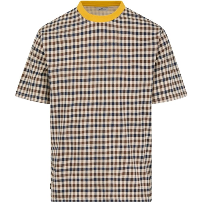 Aquascutum Active Iconic Check Beige T-shirt