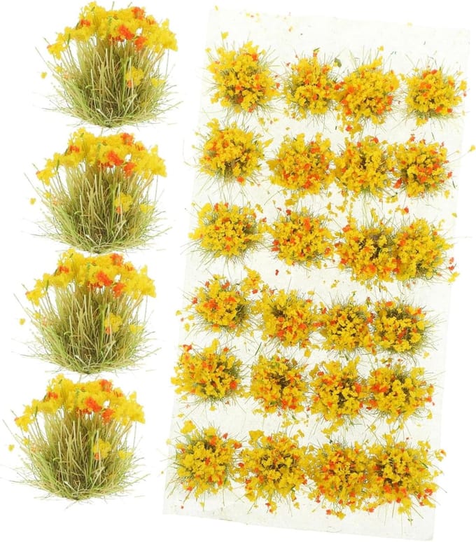 Nep Gras - Model Gras - Landschap Decor - Realistisch Vormgegeven - 5 Dozen - Groen