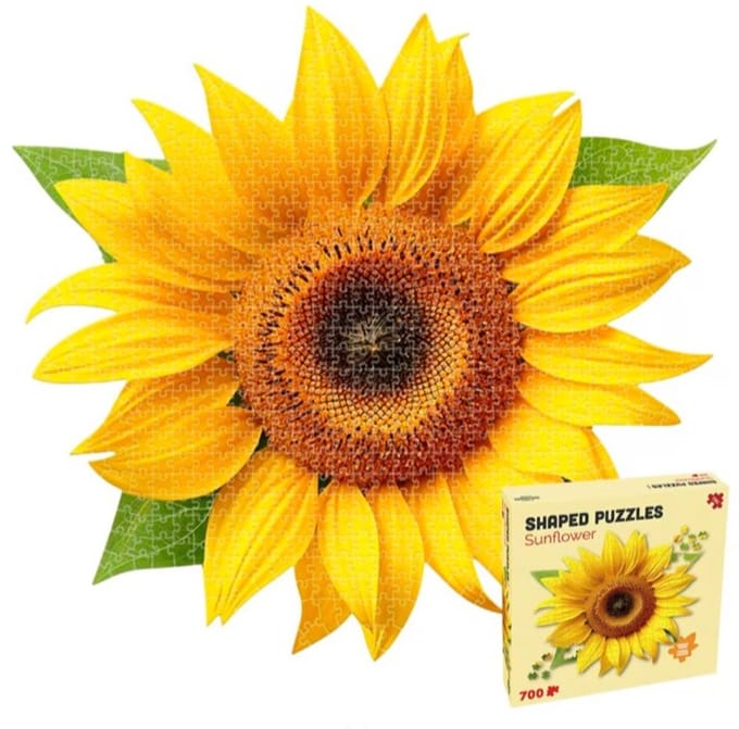 Shaped Puzzles Sunflower - Bloemvormige puzzel van 700 stukjes - Vanaf 12 jaar