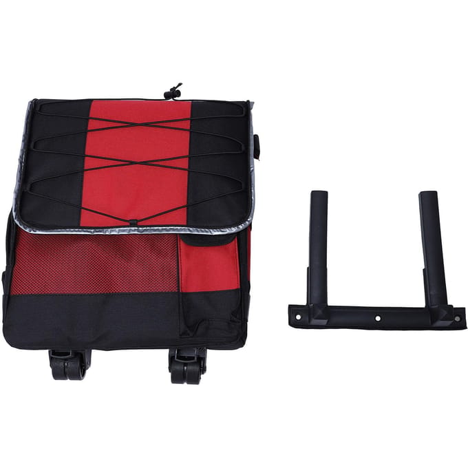 Rollende Koelbox 43L Grote Capaciteit Waterdicht Opvouwbaar Rollend Geïsoleerde Box voor Kamperen Picknick Rood red