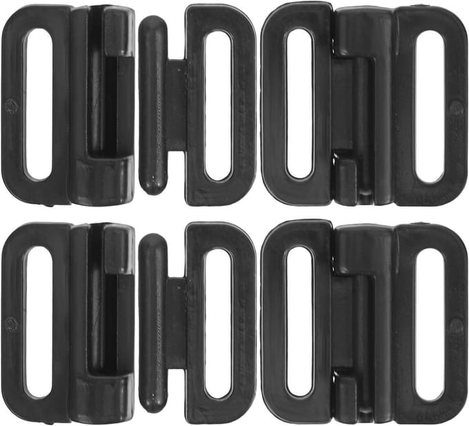 Ondergoedknopen - Beha sluitingen - Ondergoed reparatie - Voorkant sluiting - 100 sets - Zwart