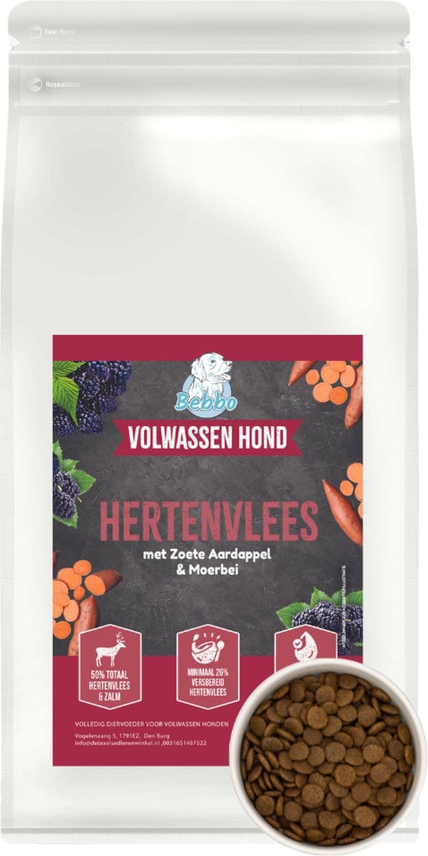 Bebbo Hondenbrokken - HERT - Hypoallergeen - 2KG