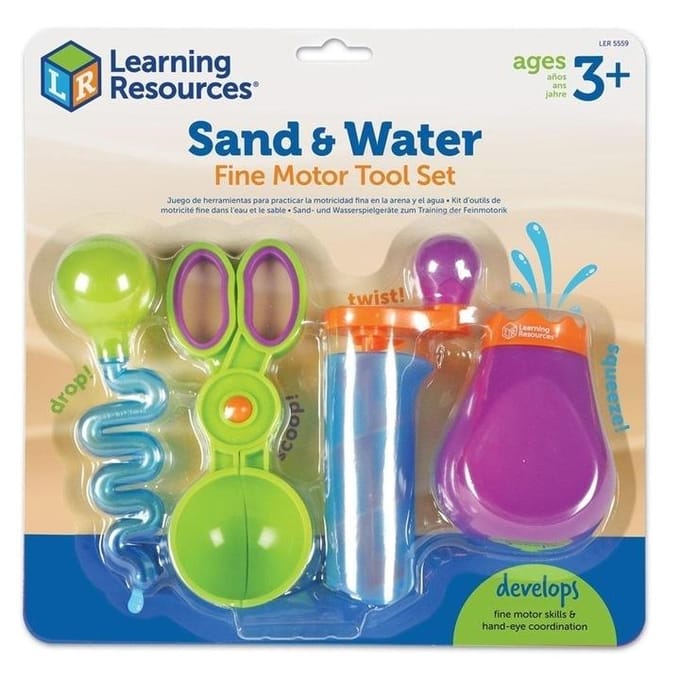 Learning Resources Sand & Water Fine Motor Tool Set - 3+