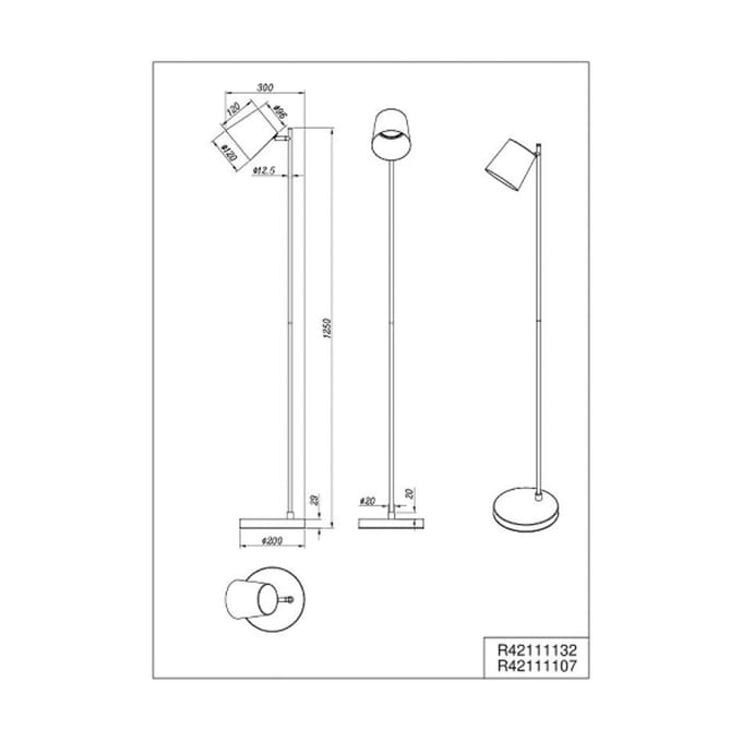 REALITY BLAKE - Vloerlamp - Wit mat - incl. 1x SMD 4,5 W - 4-stappen TOUCH - USB-aansluiting - Oplaadbaar - Snoerloos