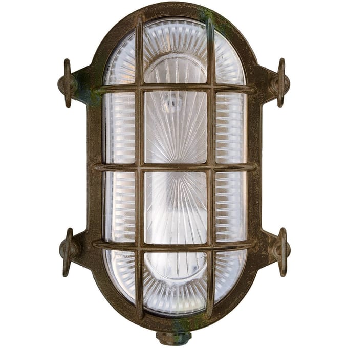 Moretti Luce Wandlamp Tortuga ovaal 22,5cm messing ant./helder
