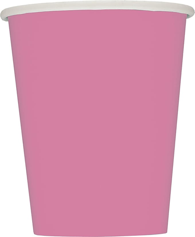 Unique Party 9oz Papieren bekers (20 stuks) (Heet Roze)