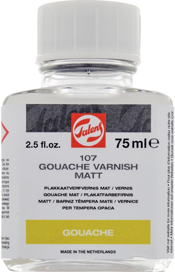 Talens Plakkaatverfvernis Mat 107 Fles 75 ml