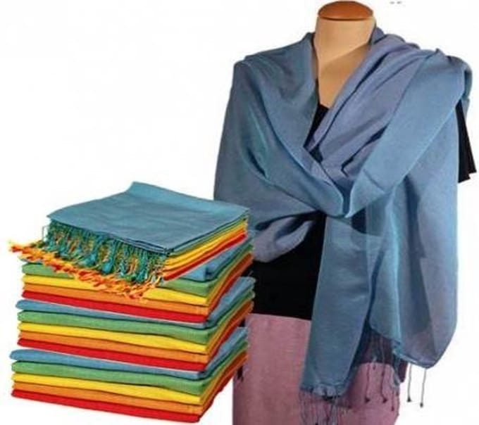 Chakra Pashmina Sjaal Blauw