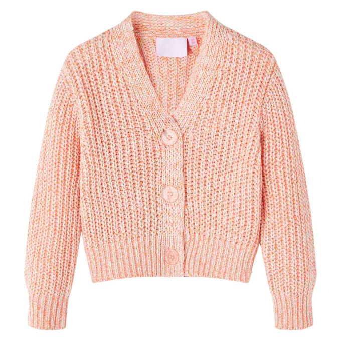 vidaXL - Kindervest - gebreid - 104 - gemengd - roze