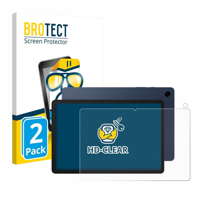 BROTECT - Screenprotector voor Samsung Galaxy Tab A9 Plus (Voor+Camera) - Folie Beschermfolie transparant 2 Stuks