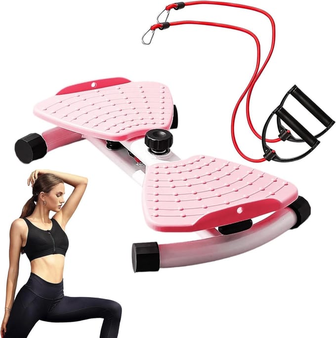 Fitness Twist Device - Core Trainer - Thuis Trainen - Stil En Antislip - 51x34x10.2cm - Roze