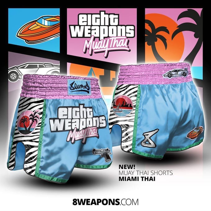 8 WEAPONS Kickboks Muay Thai Shorts Miami Thai