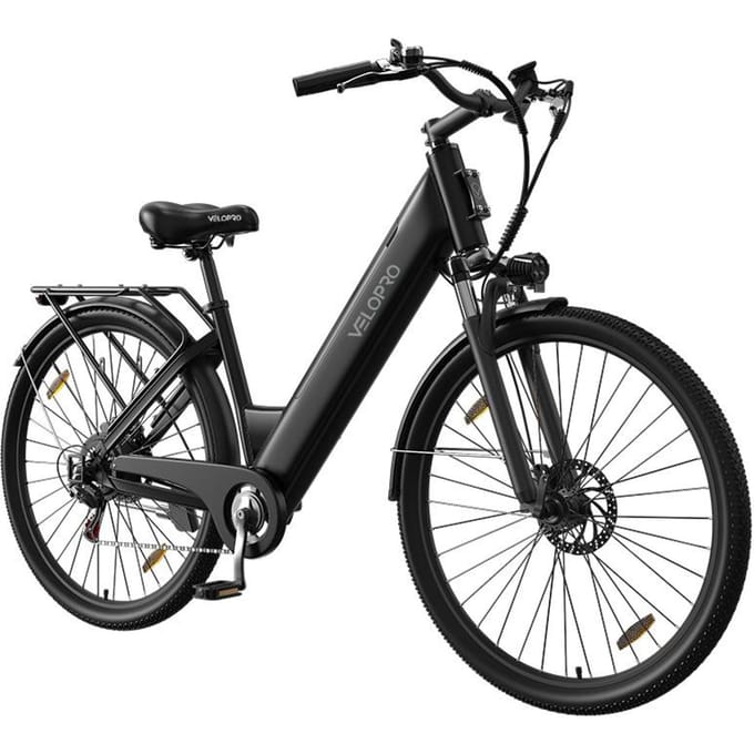 Vélo électrique Velopro C1 avec batterie 36V 13Ah et Shimano 7 vitesses noir