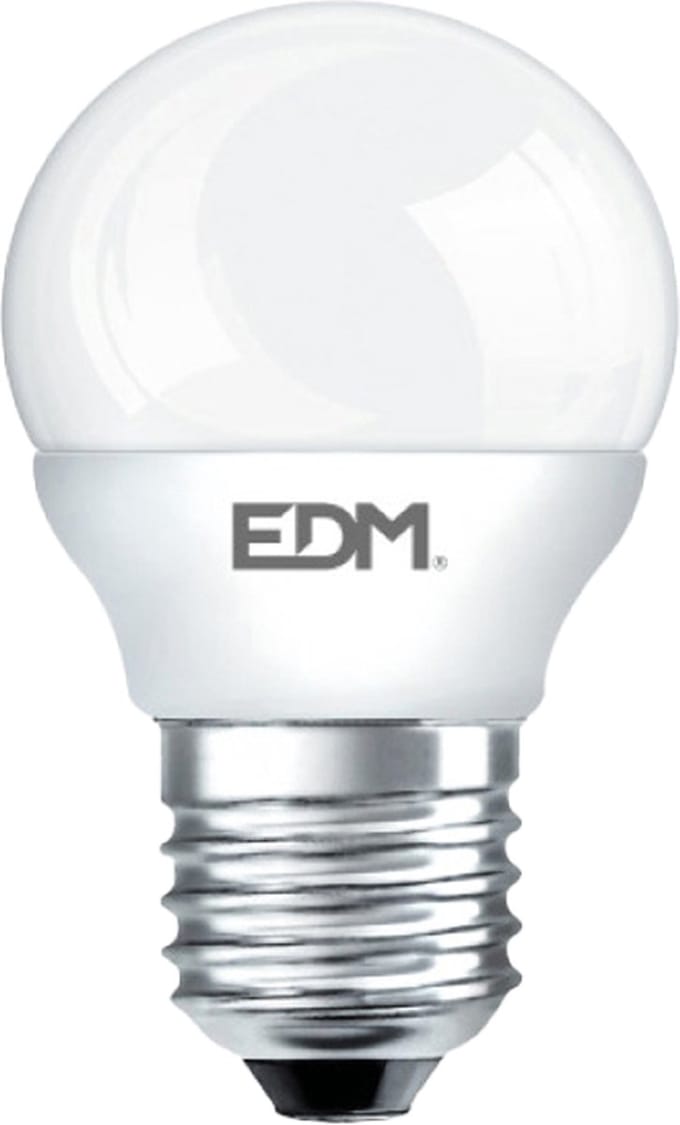 EDM LED Kogellamp P45 E27 5W 6400K 400lm 230V - LED Lampen - Koel Wit- 3-Pack
