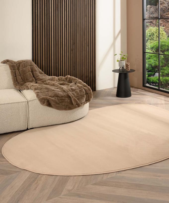 Organisch vloerkleed - Ease Pebble beige 200x300