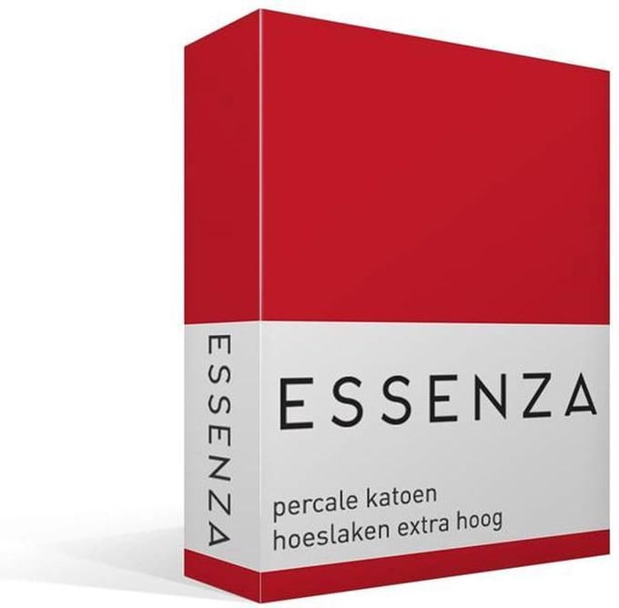 Essenza - Hoeslaken - Percale katoen - 90x220  - Rood