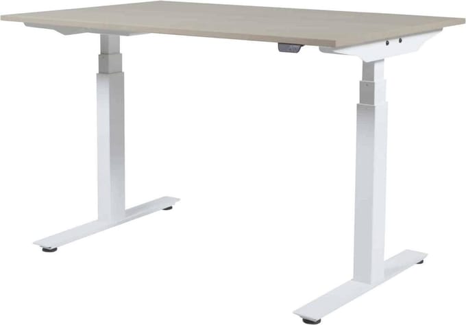 Zit Sta Bureau - Plus Elek 160x80 Havana Kersen - wit frame