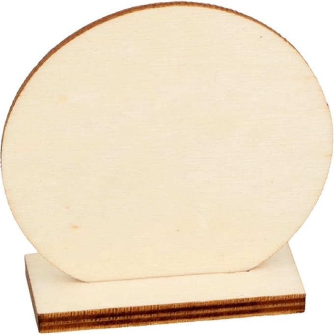 6 houten naamkaarthouders cirkel - Artemio