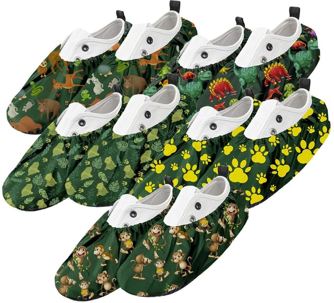 FEROCITY - Schoenovertrekken - Antislip, herbruikbaar - Unisex - Kinder - EU 31-37 - Polyester - GROENE MIX