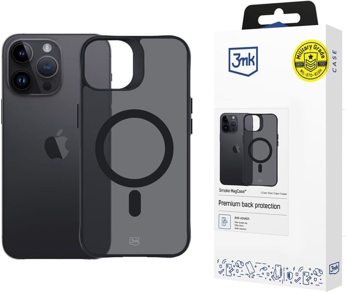 Hoesje voor Apple iPhone 14 Pro – 3mk Smoke MagCase