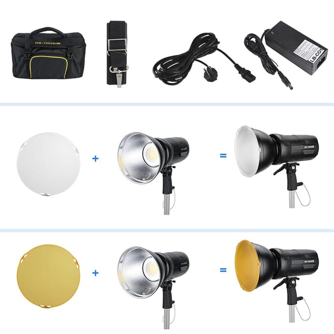 NiceFoto Draagbaar Handheld 100W 5600K Fotografie LED Vullicht Dubbele Voeding AU Plug black