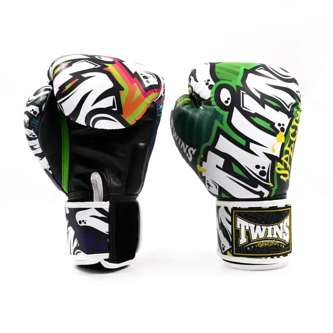 Twins Special FBGVL 3 Bokshandschoenen - Echt Leer - Graffiti - 14 oz