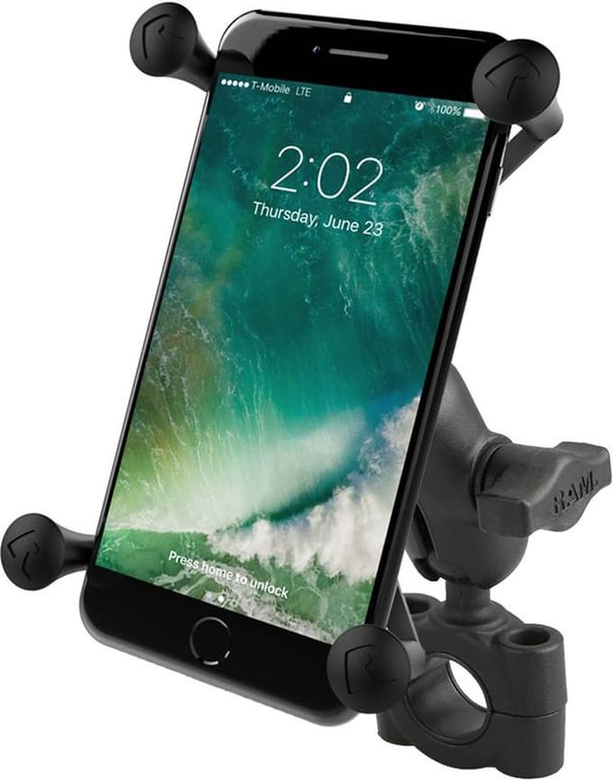 Torque™ large smartphone stangbevestigingset met X-Grip RAM-B-408-75-1-A-UN10U - Kort