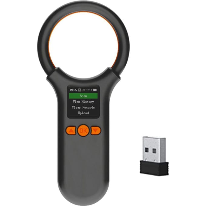 Dierlijke microchip huisdier tag scanner ID-lezer RFID EMID dierlijk handheld chiplezer BT+USB+2.4G zwart
