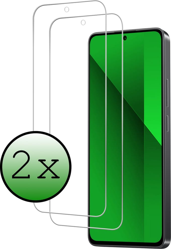 Screenprotector - 2 Stuks Geschikt voor Xiaomi Redmi Note 13 4G - Extra Sterk - Beschermglas - Gehard Glas - Tempered Glass - Screen Protector