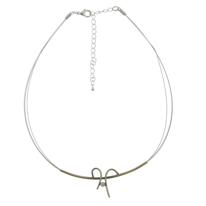 Behave - Ketting dames abstract minimalistisch - Goud en zilverkleur - 40 cm