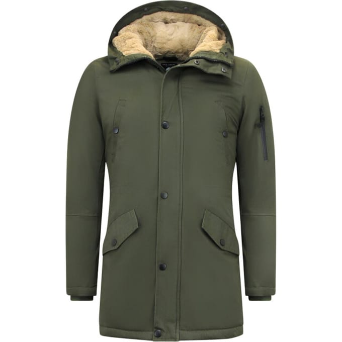 Heren Winterjas Parka met Capuchon - 7105 - Groen