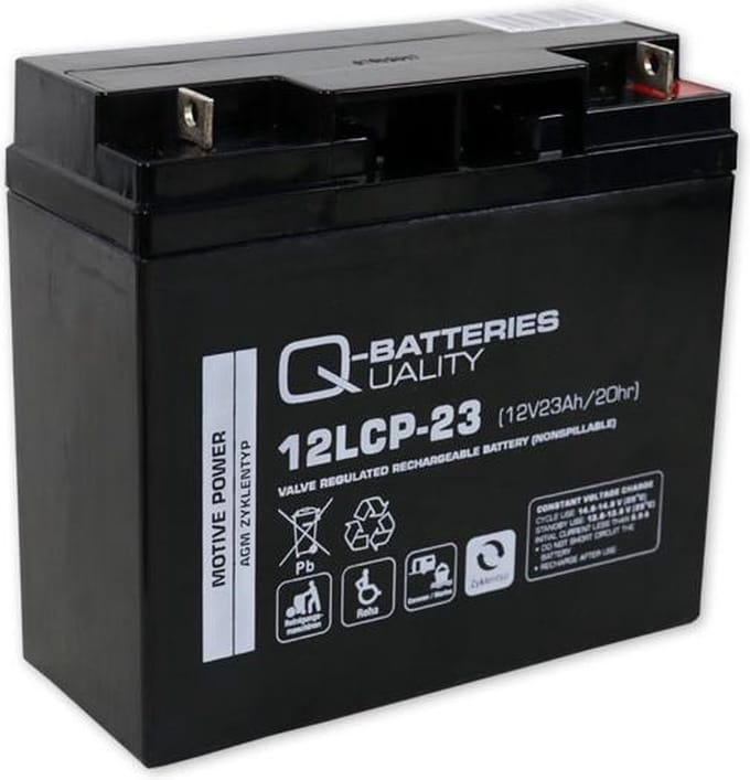 Q-Batteries 12LCP-23 LCP 12V 23Ah AGM
