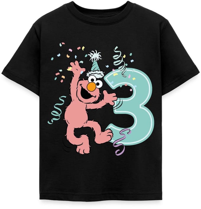 Sesamstraat Elmo Verjaardag 3 Jaar Cadeau T-Shirt Kinderen