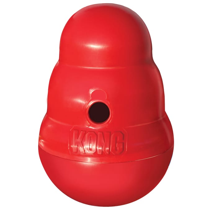 Kong Snack Dispenser Wobbler - Speelgoed Hond - maat S - 15 cm - Rood
