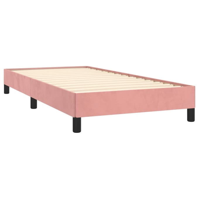 vidaXL - Bedframe - fluweel - roze - 90x190 - cm