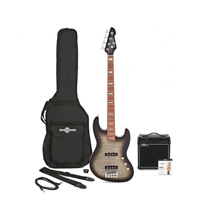 LA II Select Basgitaar + Versterkerpakket, Black Burst