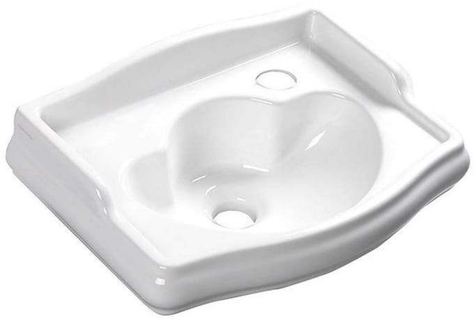 Sapho Kerasan Retro - Keramische fontein 41x30 cm, met kraangat rechts, zonder overloop, wit 103301DX